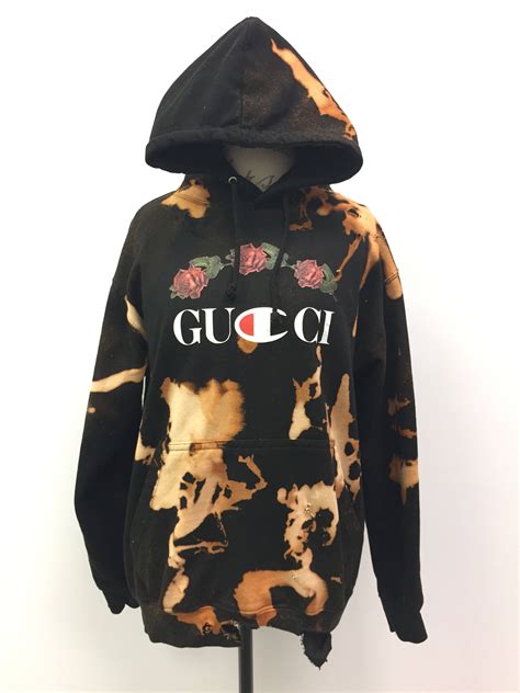 brown gucci sweatshirt|Gucci distressed hoodie.